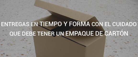 Entregas en tiempo y forma con el cuidado que debe tener un empaque de cartón